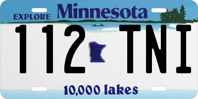 MN license plate 112TNI