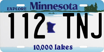 MN license plate 112TNJ
