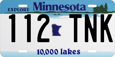 MN license plate 112TNK