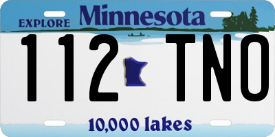 MN license plate 112TNO