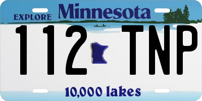 MN license plate 112TNP