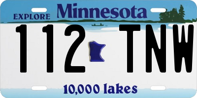 MN license plate 112TNW