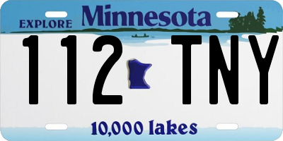 MN license plate 112TNY