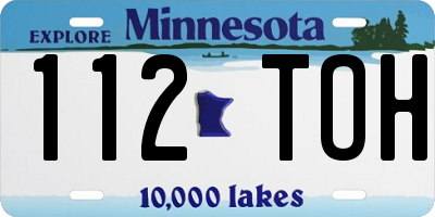 MN license plate 112TOH