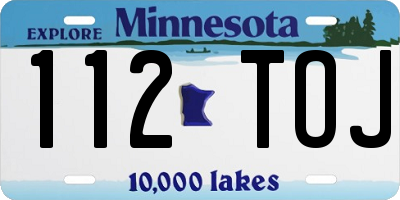 MN license plate 112TOJ