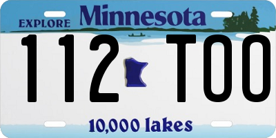 MN license plate 112TOO