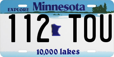 MN license plate 112TOU