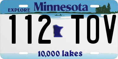 MN license plate 112TOV
