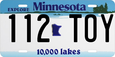 MN license plate 112TOY