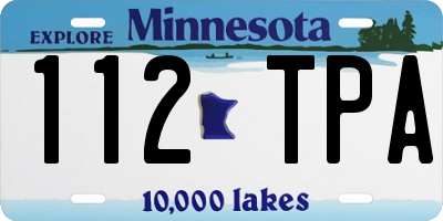 MN license plate 112TPA