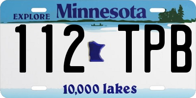 MN license plate 112TPB