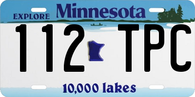 MN license plate 112TPC