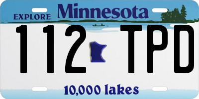 MN license plate 112TPD