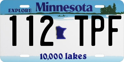 MN license plate 112TPF