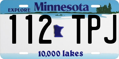 MN license plate 112TPJ