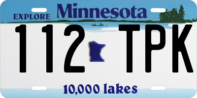 MN license plate 112TPK