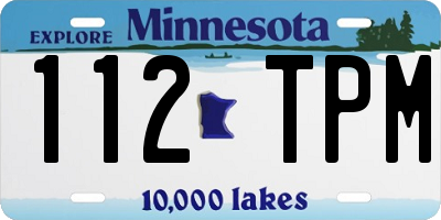 MN license plate 112TPM