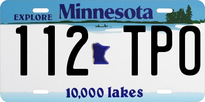 MN license plate 112TPO