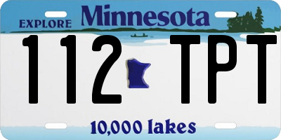 MN license plate 112TPT