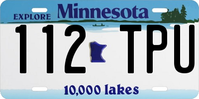 MN license plate 112TPU