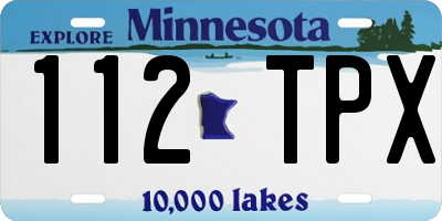 MN license plate 112TPX