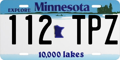 MN license plate 112TPZ