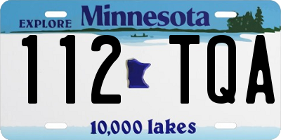 MN license plate 112TQA