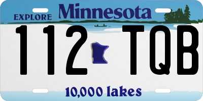 MN license plate 112TQB