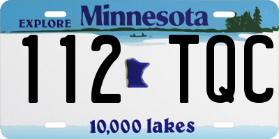 MN license plate 112TQC