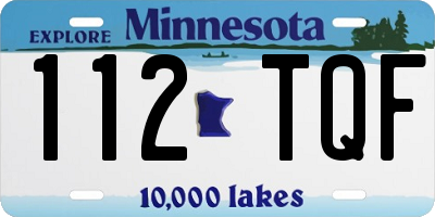MN license plate 112TQF