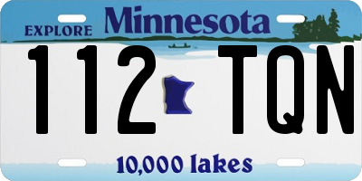 MN license plate 112TQN