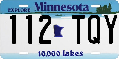 MN license plate 112TQY
