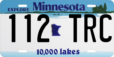 MN license plate 112TRC