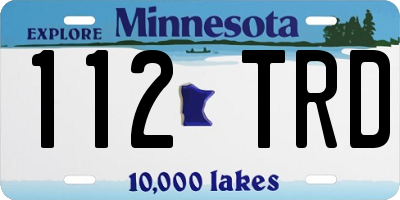 MN license plate 112TRD