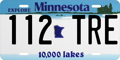 MN license plate 112TRE