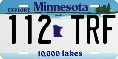 MN license plate 112TRF
