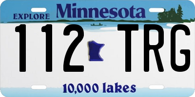 MN license plate 112TRG