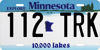 MN license plate 112TRK