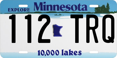 MN license plate 112TRQ