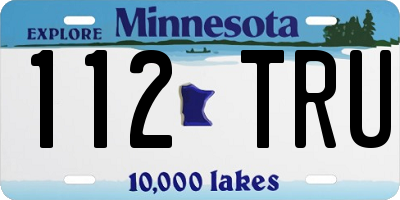 MN license plate 112TRU