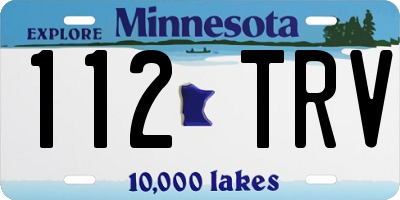 MN license plate 112TRV