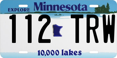 MN license plate 112TRW