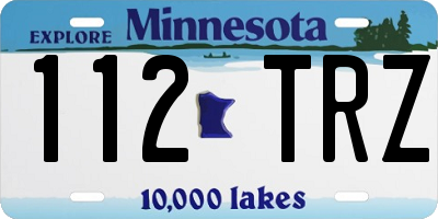 MN license plate 112TRZ