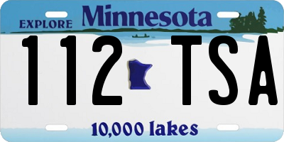 MN license plate 112TSA