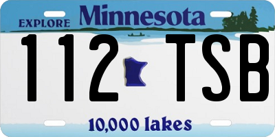 MN license plate 112TSB