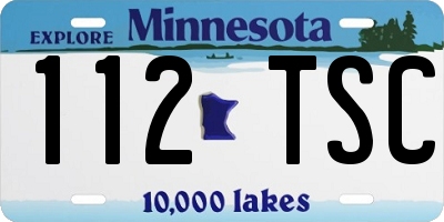MN license plate 112TSC