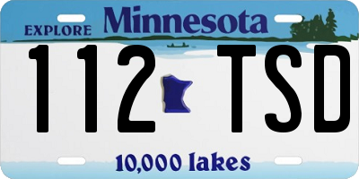 MN license plate 112TSD