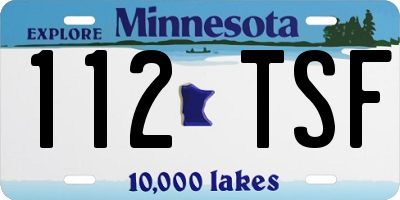MN license plate 112TSF
