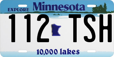 MN license plate 112TSH