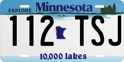 MN license plate 112TSJ